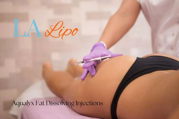 Woman having fat dissolving injections Luton on thighs
