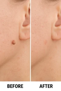 Skin tags removal Luton before and after