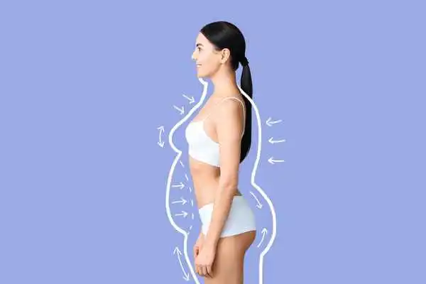 image of woman experiencing fat reduction treatment Luton