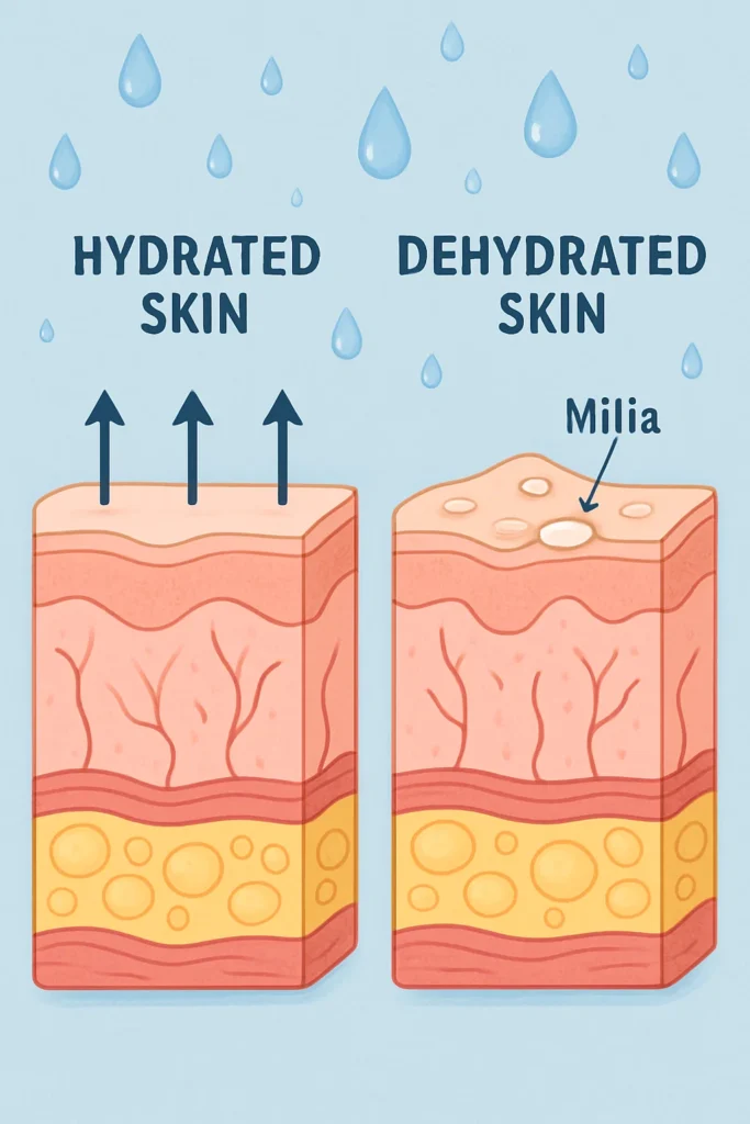 The importance of hydration and milia production Luton