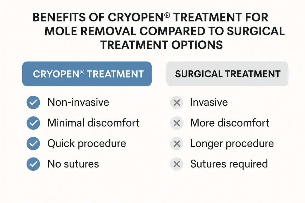 Benefits of facial mole removal Luton - call our team today to book a consultation